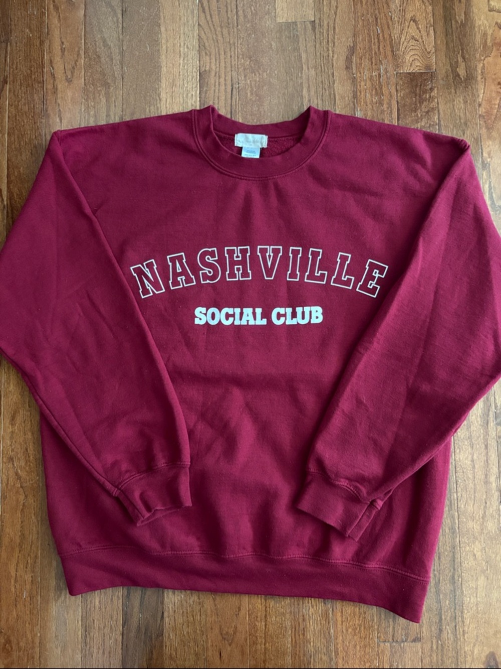 Altared State Nashville Social Club Maroon Crewneck Sweatshirt Size Medium